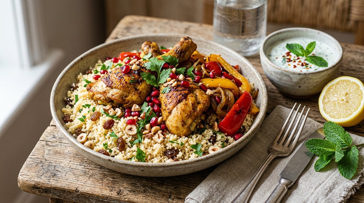 Couscous met kip en Heerlijke Frisse Saus