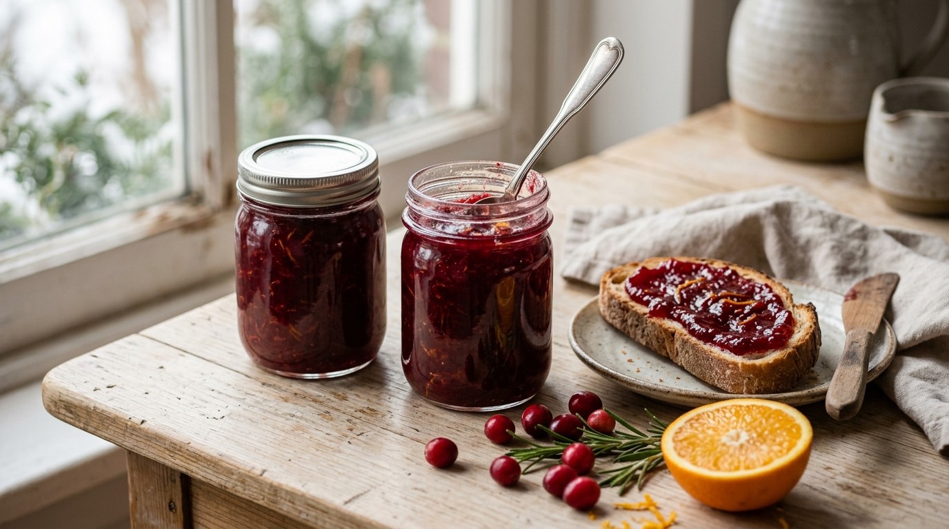 Cranberrie-sinaasappeljam