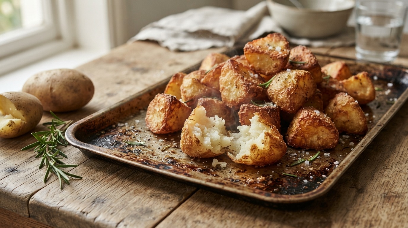 Crispy aardappels met zeezout uit de oven