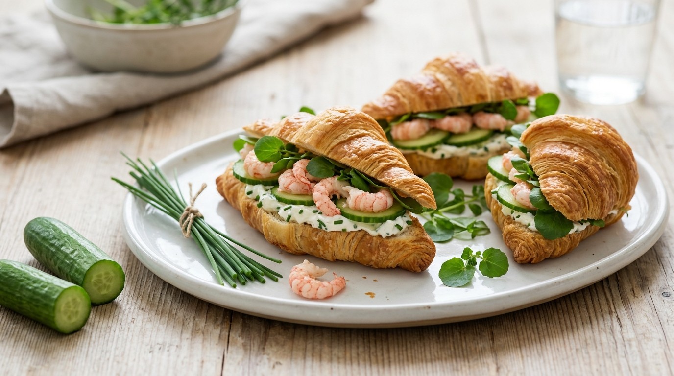 Croissants met riviervis