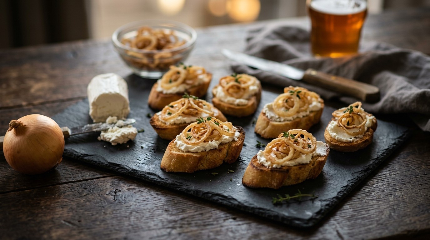 Crostini met geitenkaas