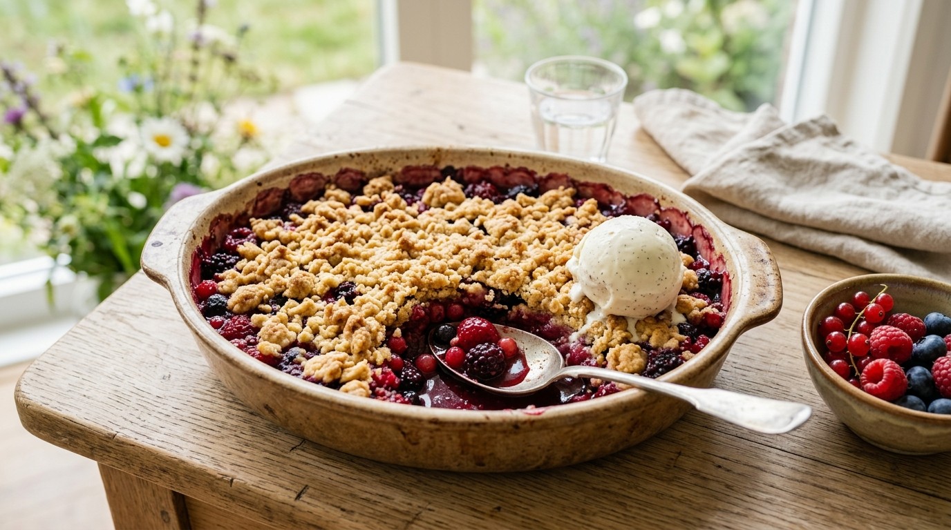 Crumble van Zomervruchten