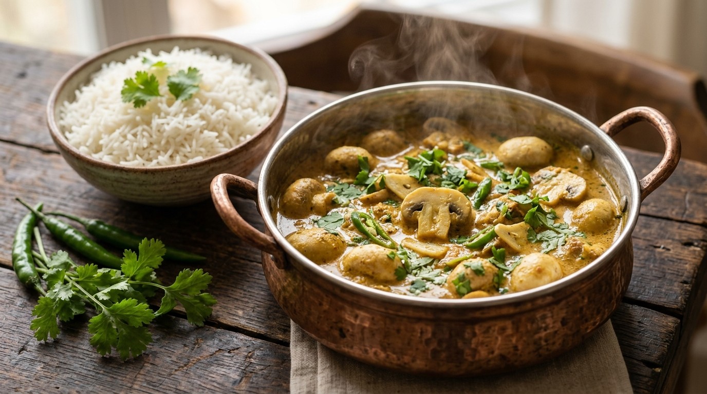Curry van champignons
