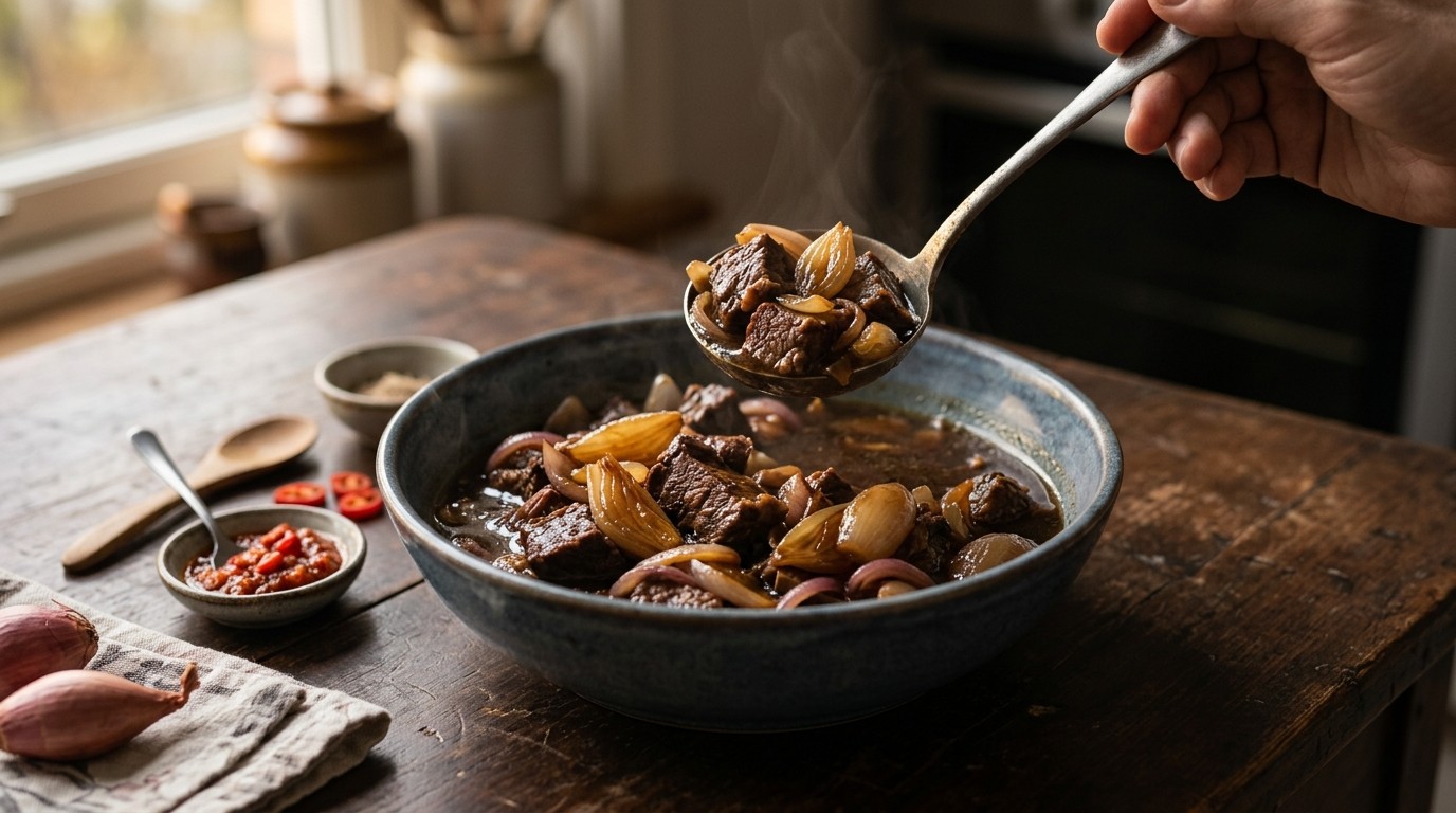 Daging Brambang (nat Gestoofd Rundvlees)