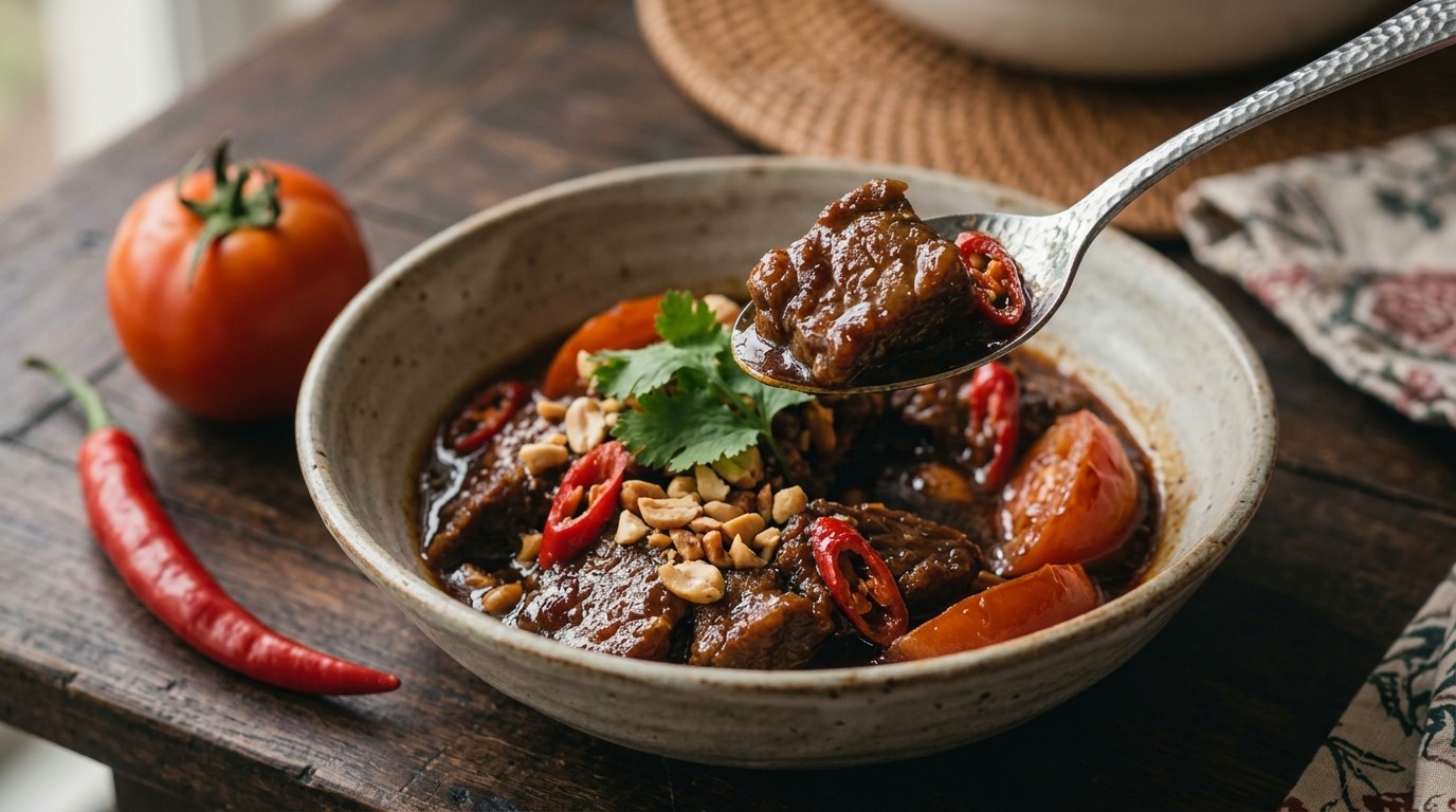 Daging Malakka (rundvlees met Pinda's)