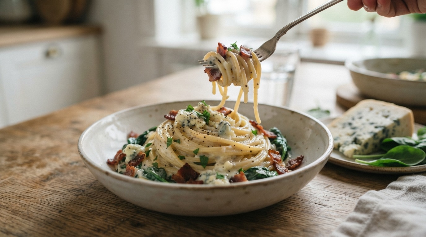 Danish blue pasta