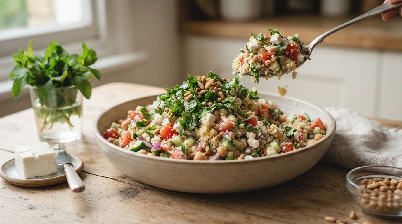 De allerlekkerste tabouleh (couscoussalade) op Sara's manier