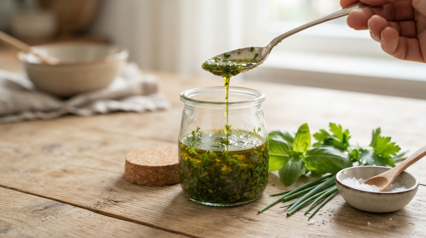 Dressing groene kruiden