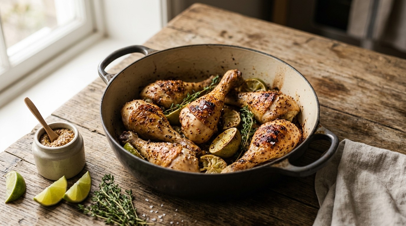 Drumsticks uit de oven met limoen