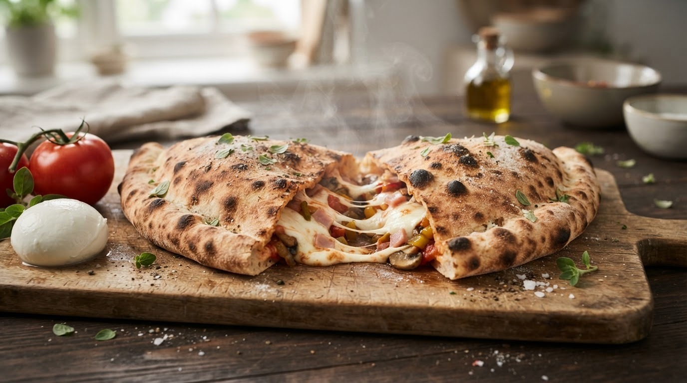 Dubbelgeklapte pizza
