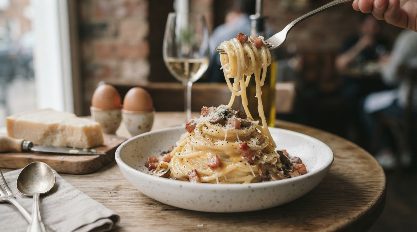 Echte pasta carbonara