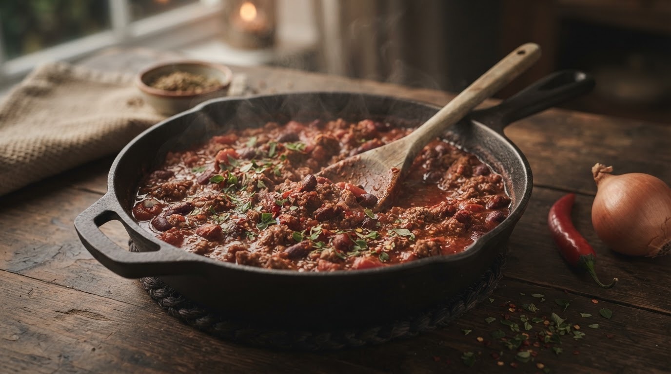 Eenpansgerecht chilli con carne