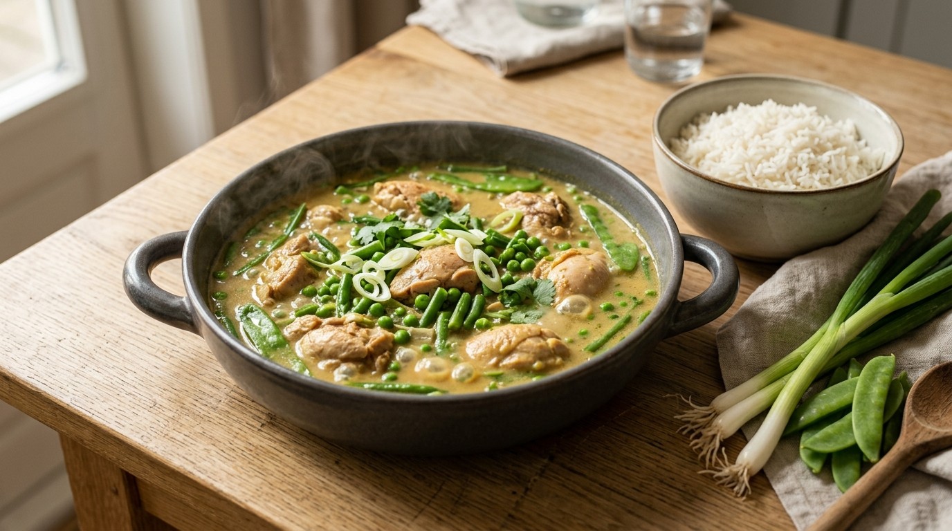 Eenvoudige Groentecurry met kip