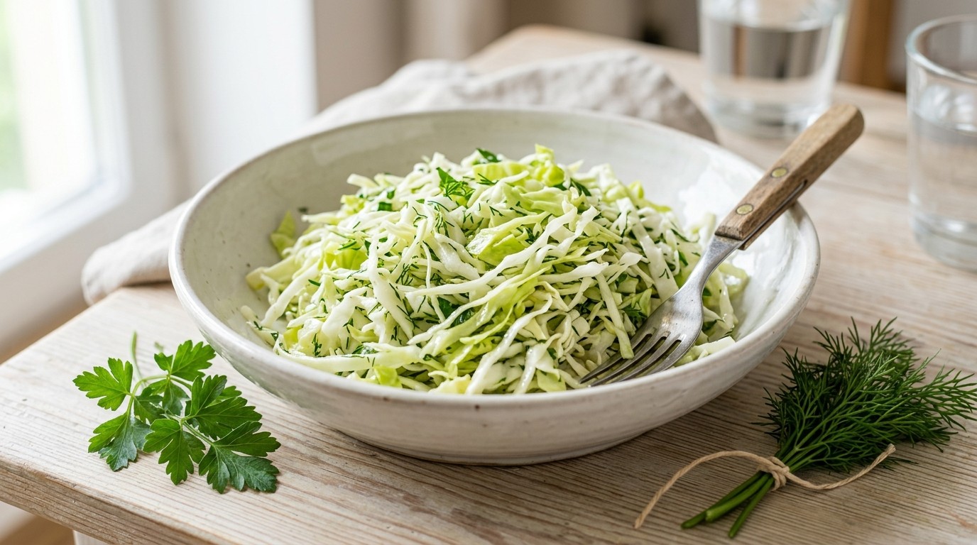 Eenvoudige Witte Koolsalade