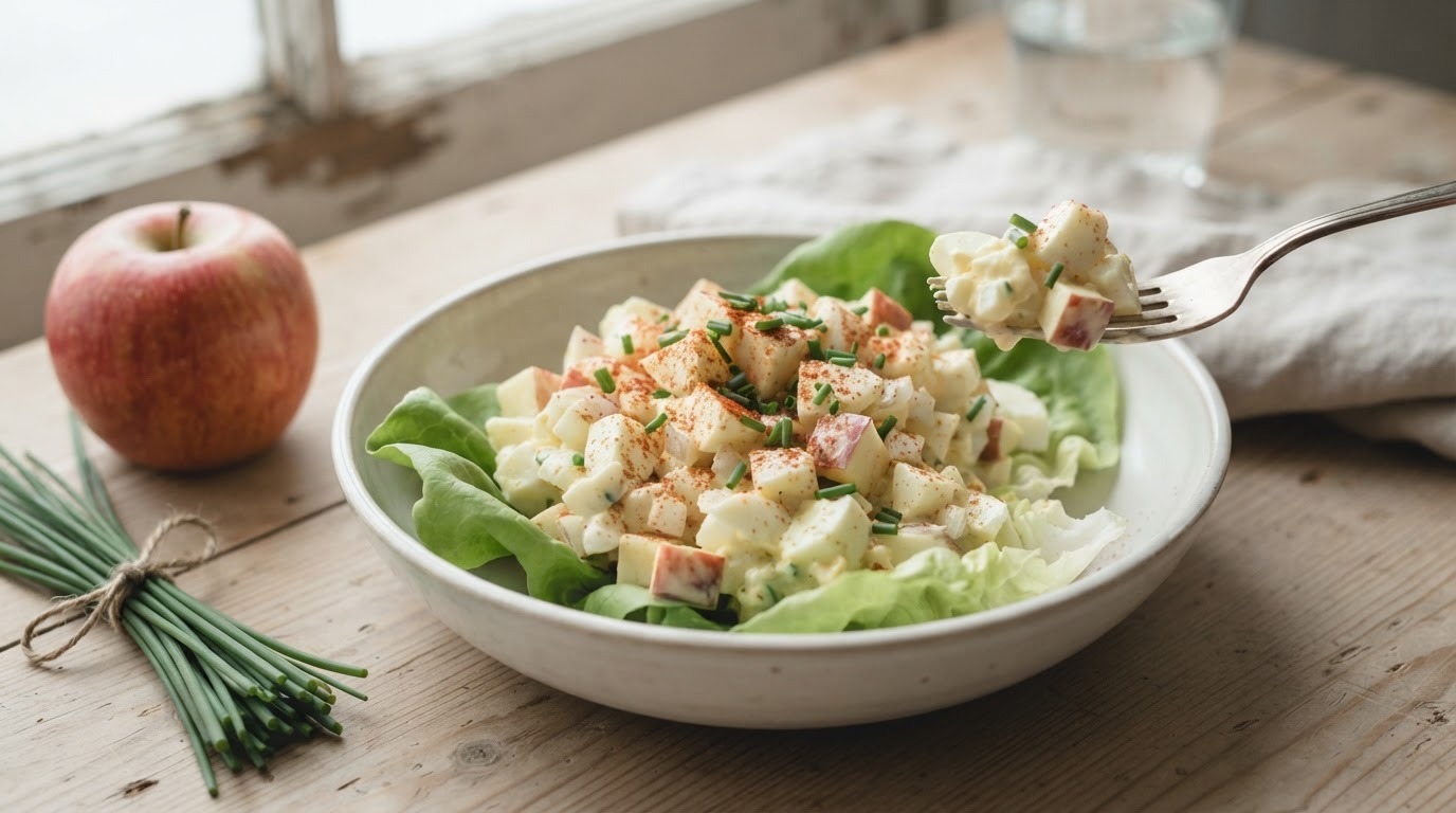 Eiersalade met appel