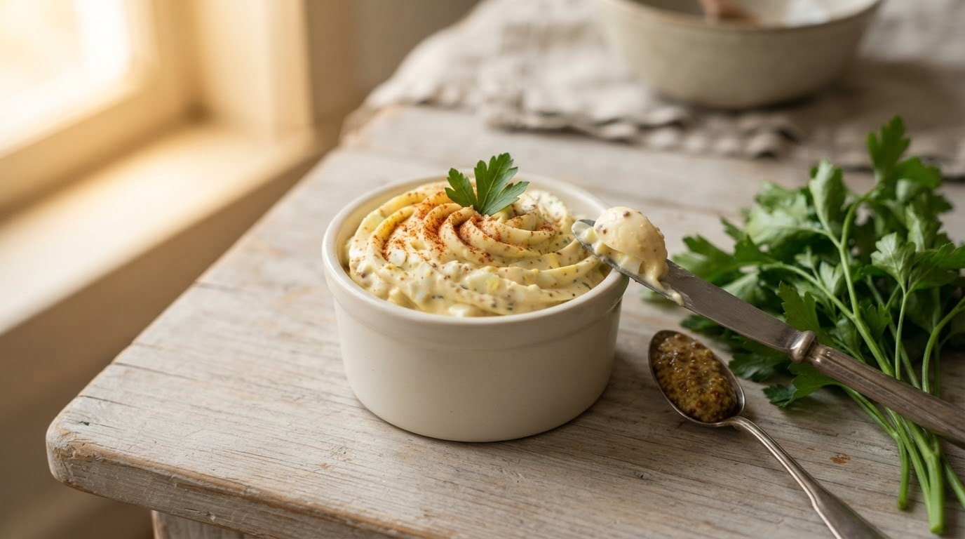Eiersalade met mosterd