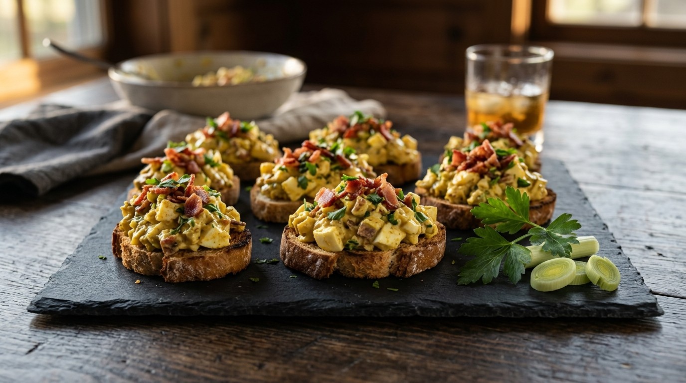Eiersalade met Spek en Kruiden