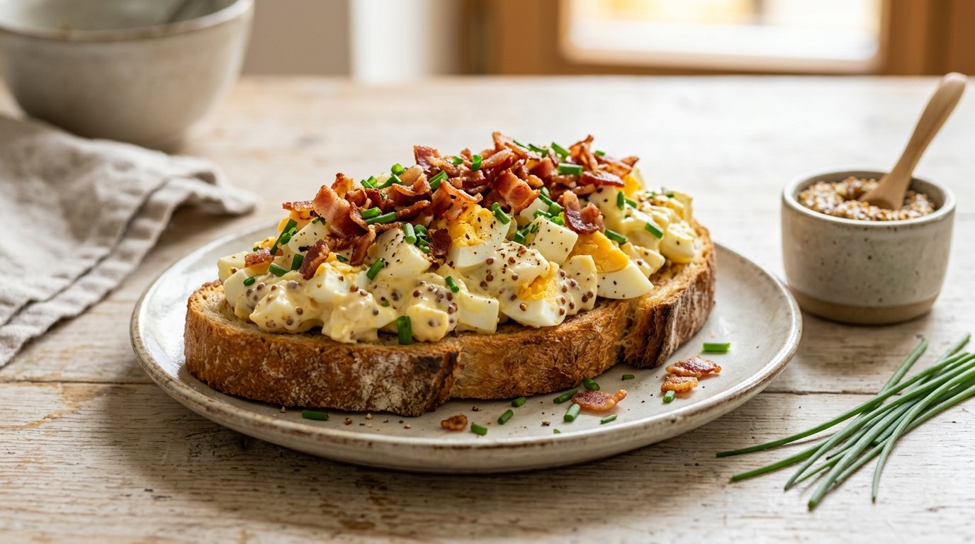 Eiersalade met Uitgebakken Spekjes