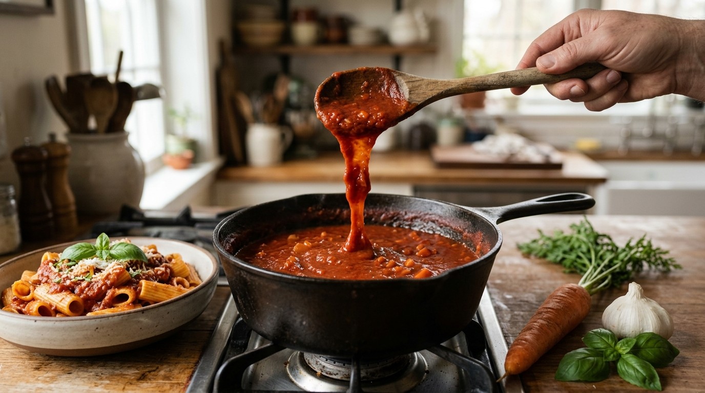 Eigen gemaakte pastasaus