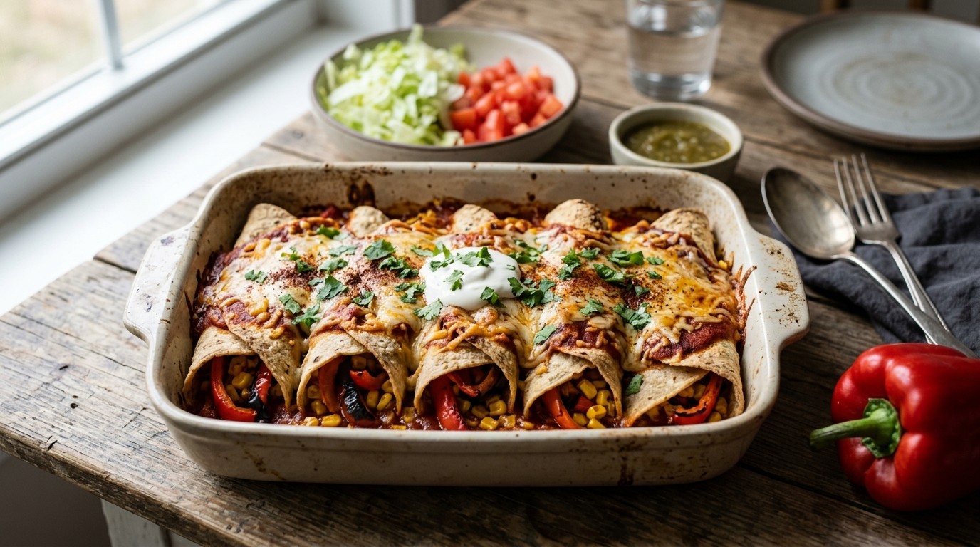 Enchiladas met Gegrilde Paprika en Prima Donna Kaas