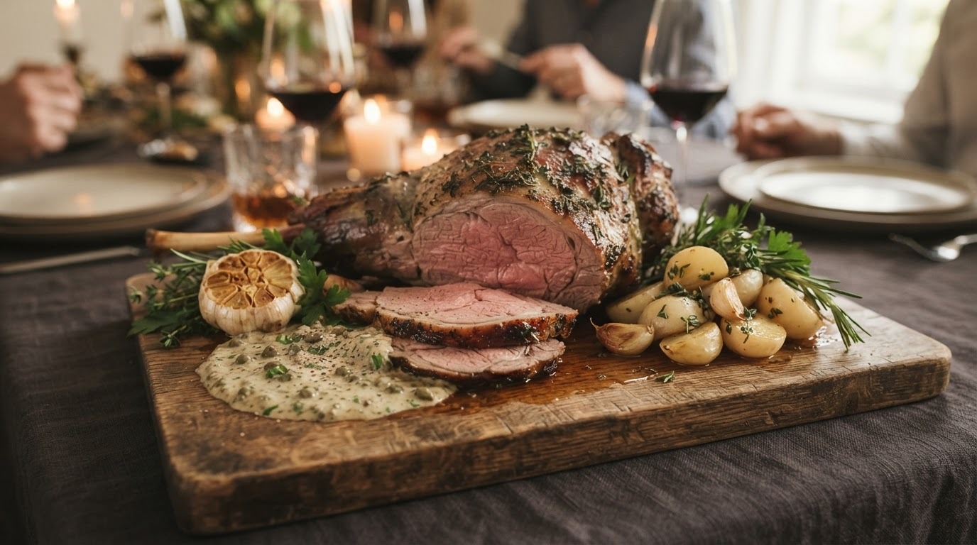 Engelse Lamsbout (Gigot d' Agneau à l'Anglaise)