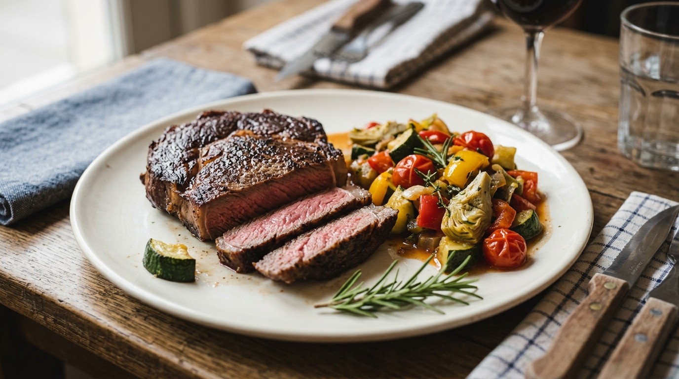 Entrecote met ratatouille