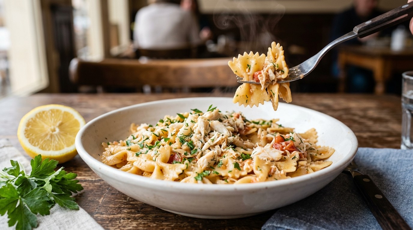 Farfalle met Krab