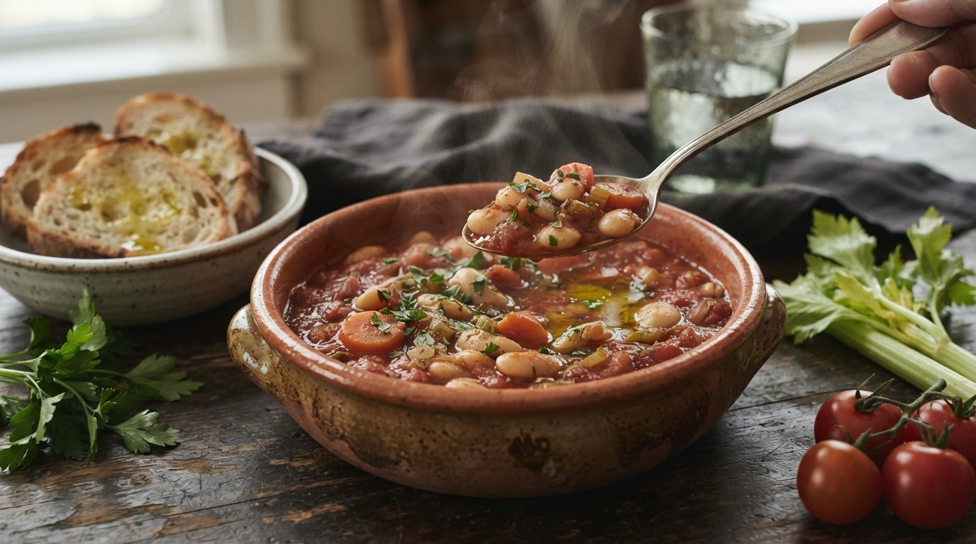Fasolada Jachni (witte bonen in tomatensaus)