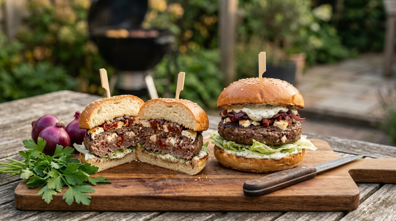 Feta-burgers
