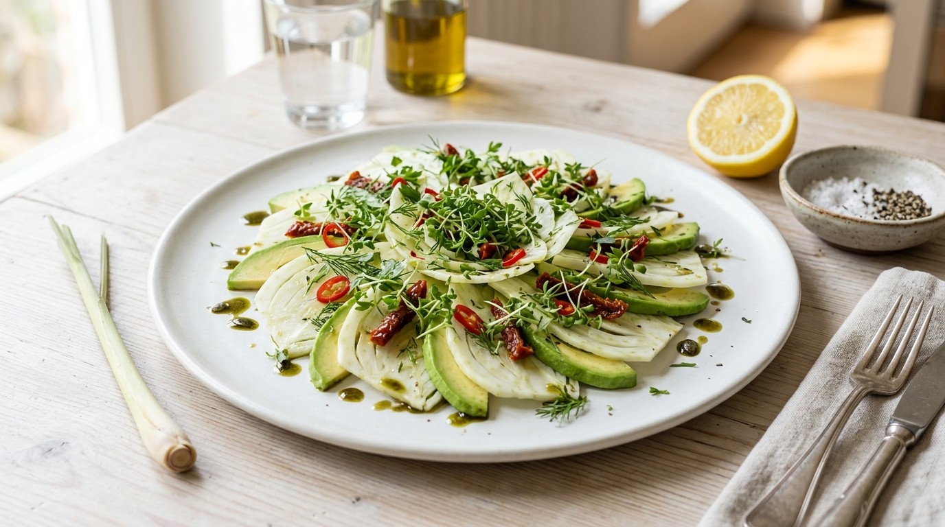 Fettine van venkel en avocado