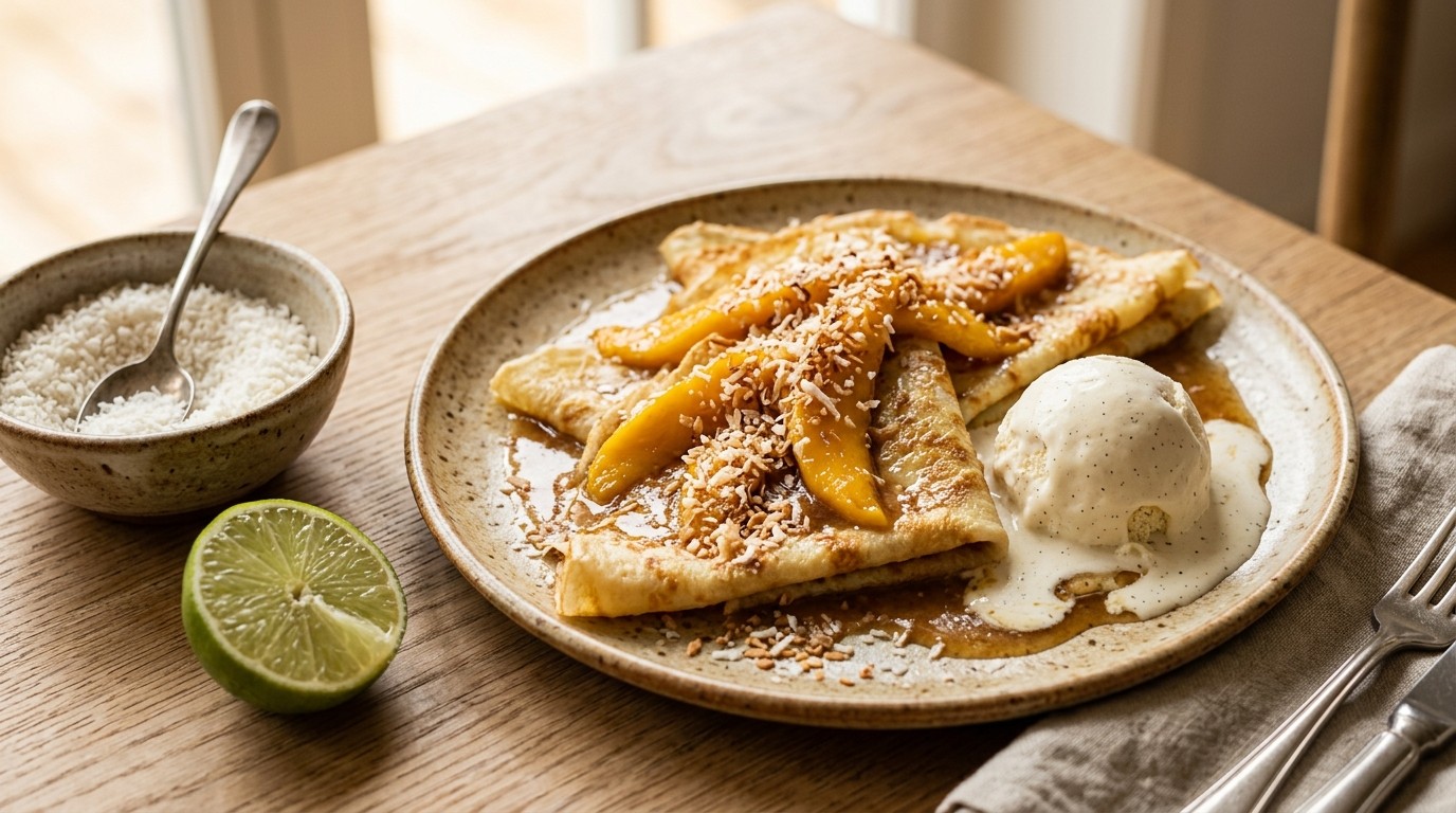 Flensjes met mango