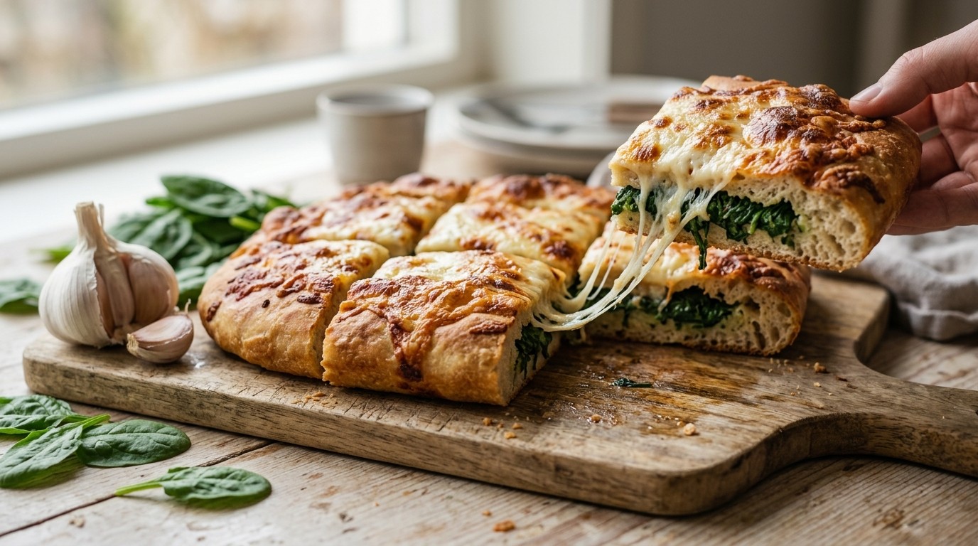 Foccacia met mozzarelladeksel