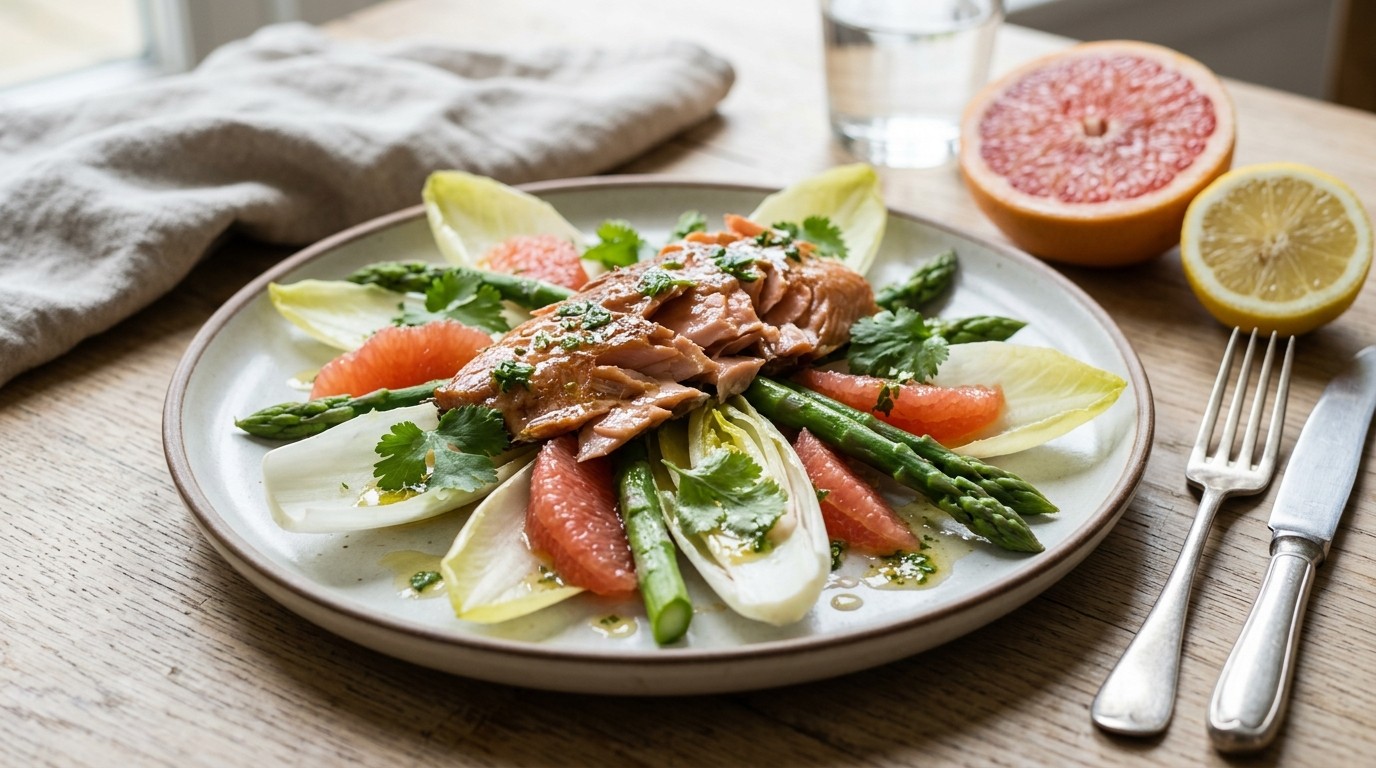 Forel met Witlof en Citroendressing