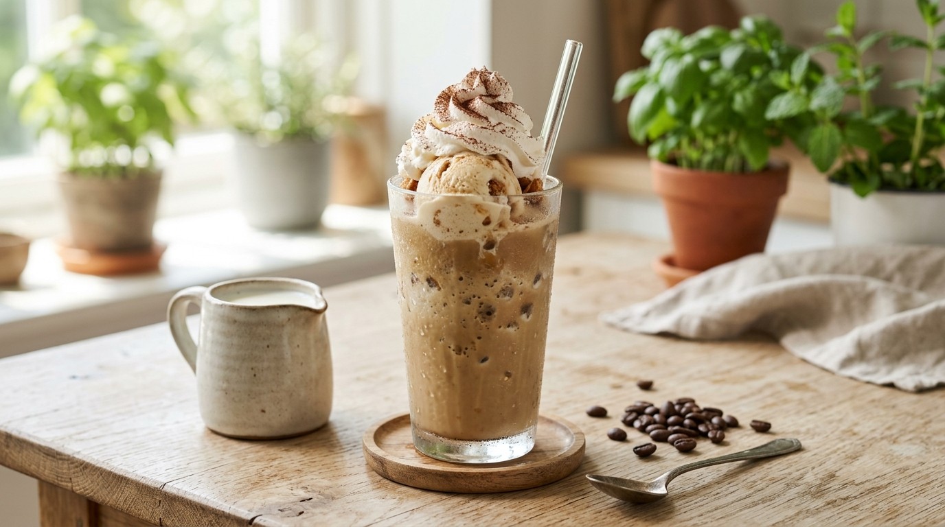 Frappucino met echt hollands stroopwafelijs