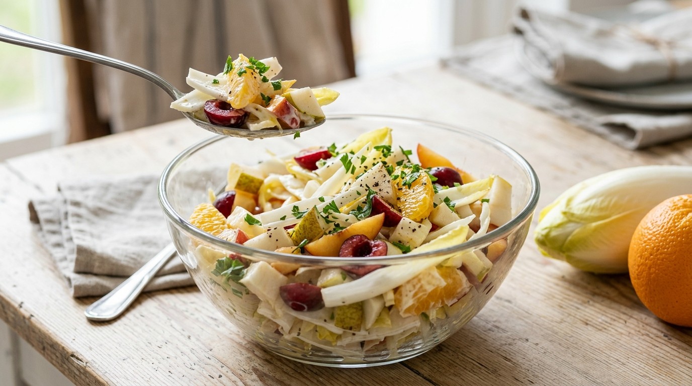 Fris-zoete Witlofsalade
