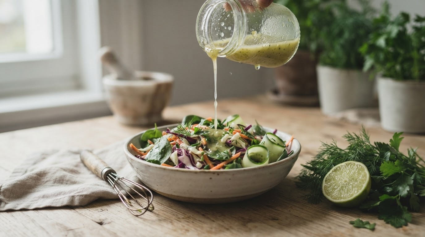 Frisse dressing voor rauwkost salade