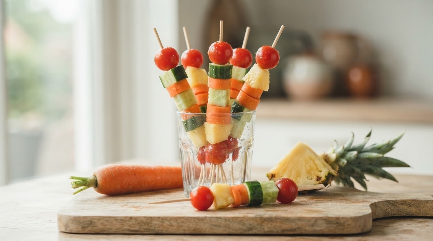 frisse groentespiesjes