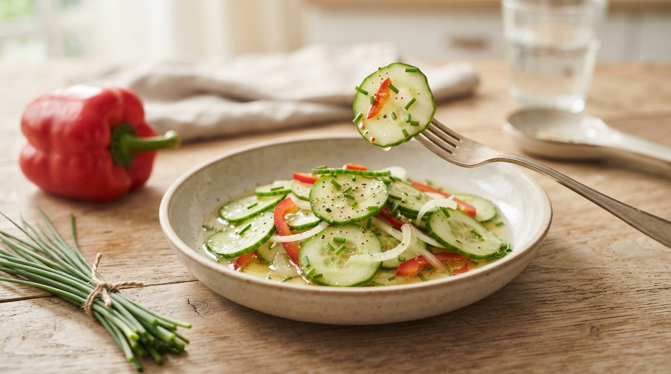 Frisse komkommer-salade