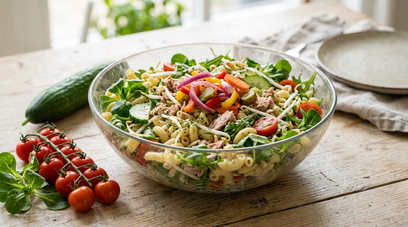 Frisse Salade met Pasta