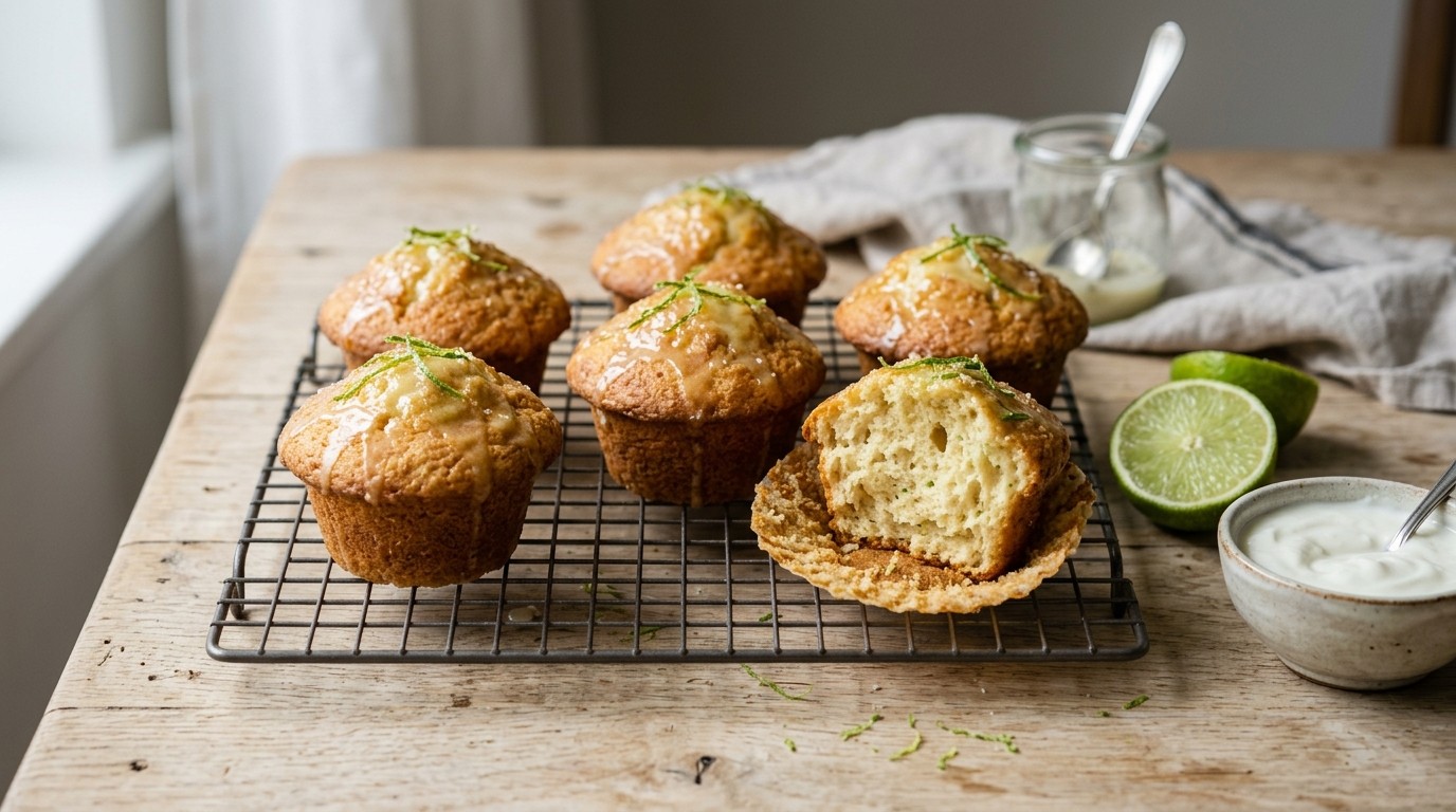 Frisse yoghurtmuffins met limoen