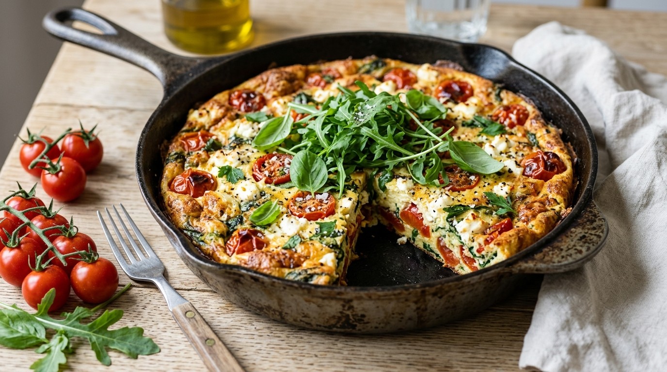 Frittata met cherrytomaatjes