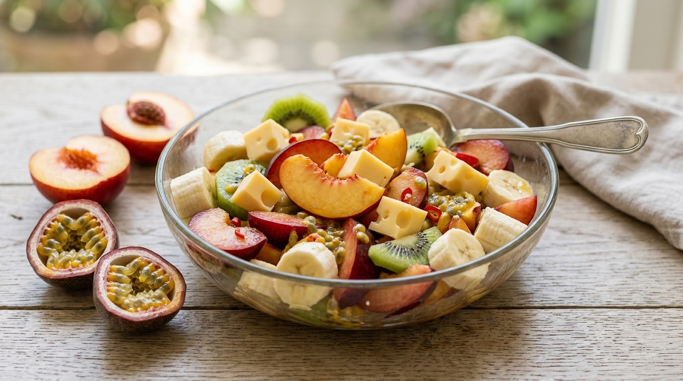 Fruitsalade met kaas