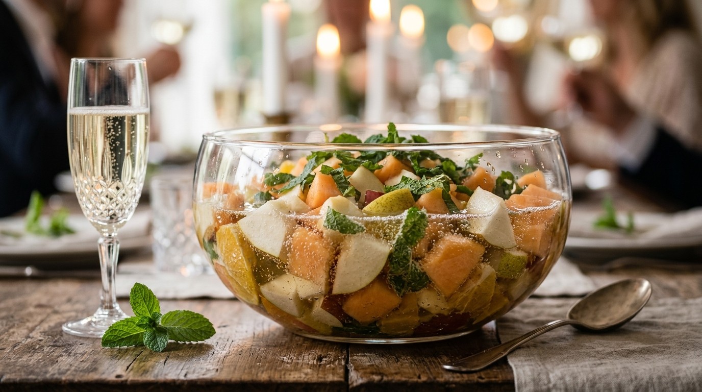 Fruitsalade met spumante