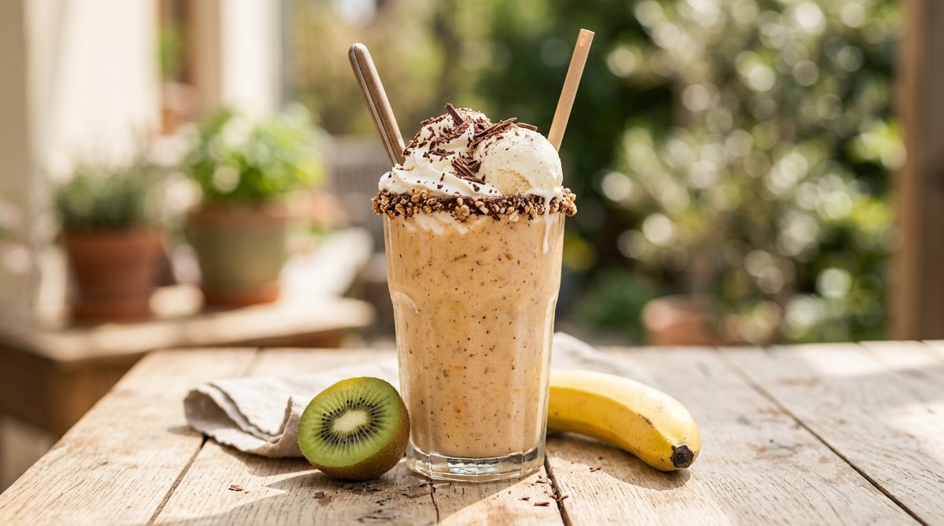 Fruitshake met ijs en Chocolade ala Sharona