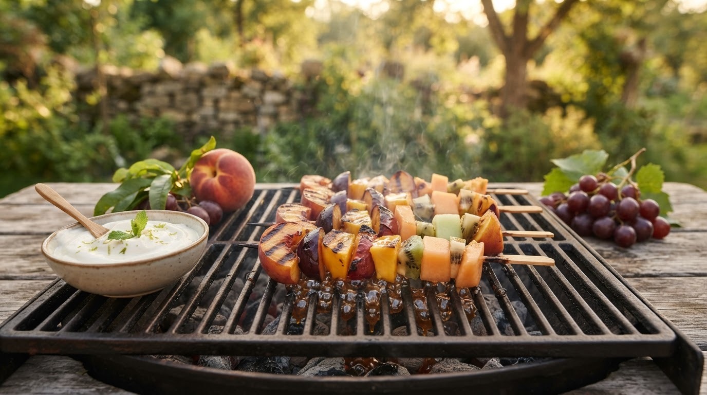 Fruitspiesjes voor bij de barbecue