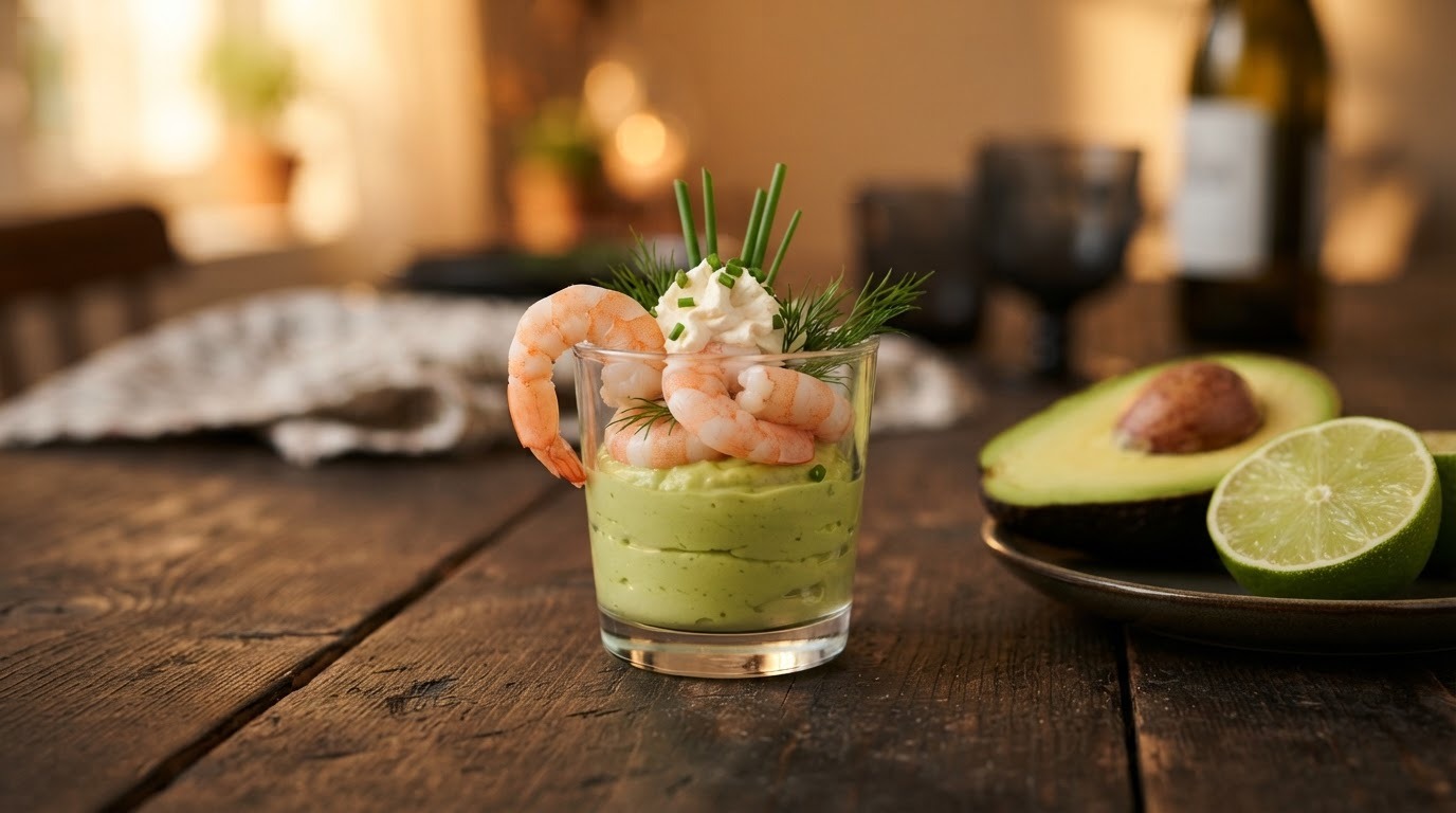 Garnalen-avocado amuse