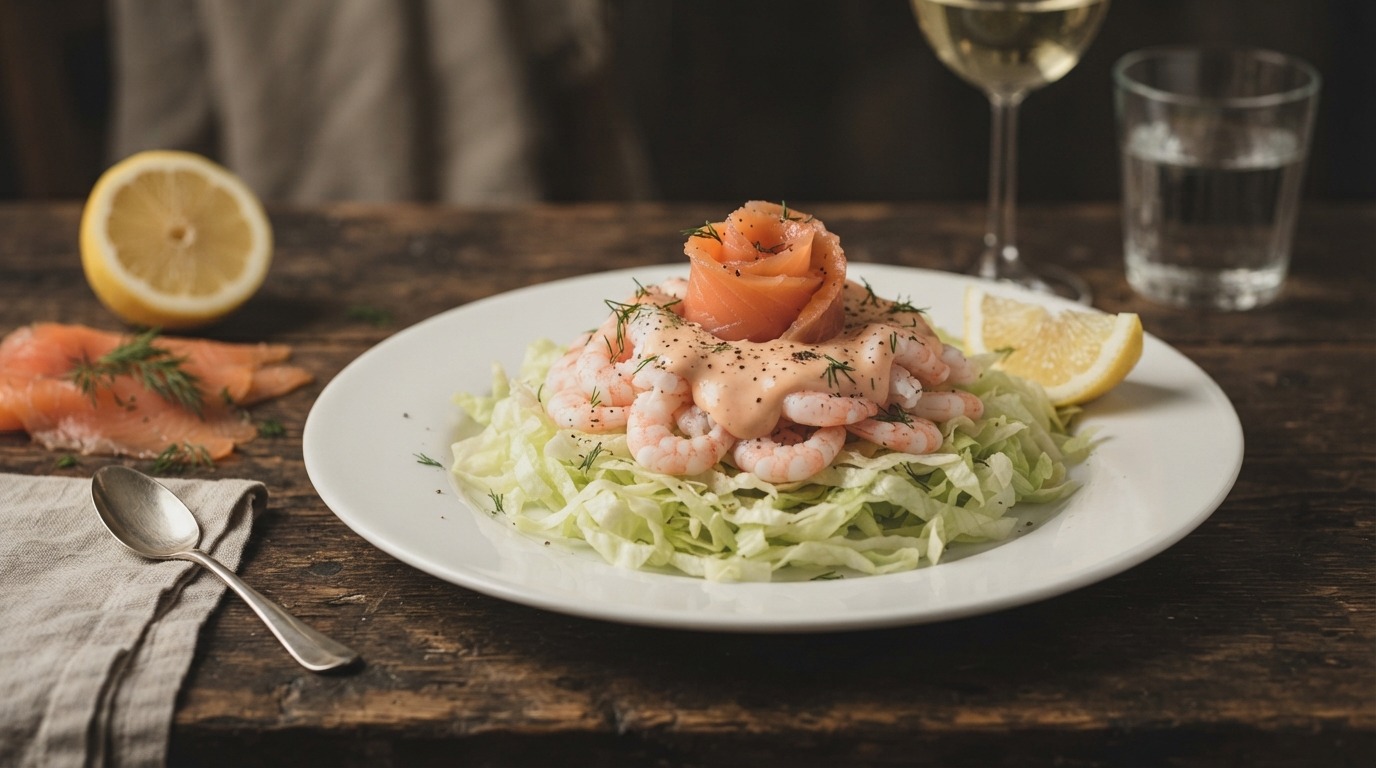 Garnalen-zalm cocktail