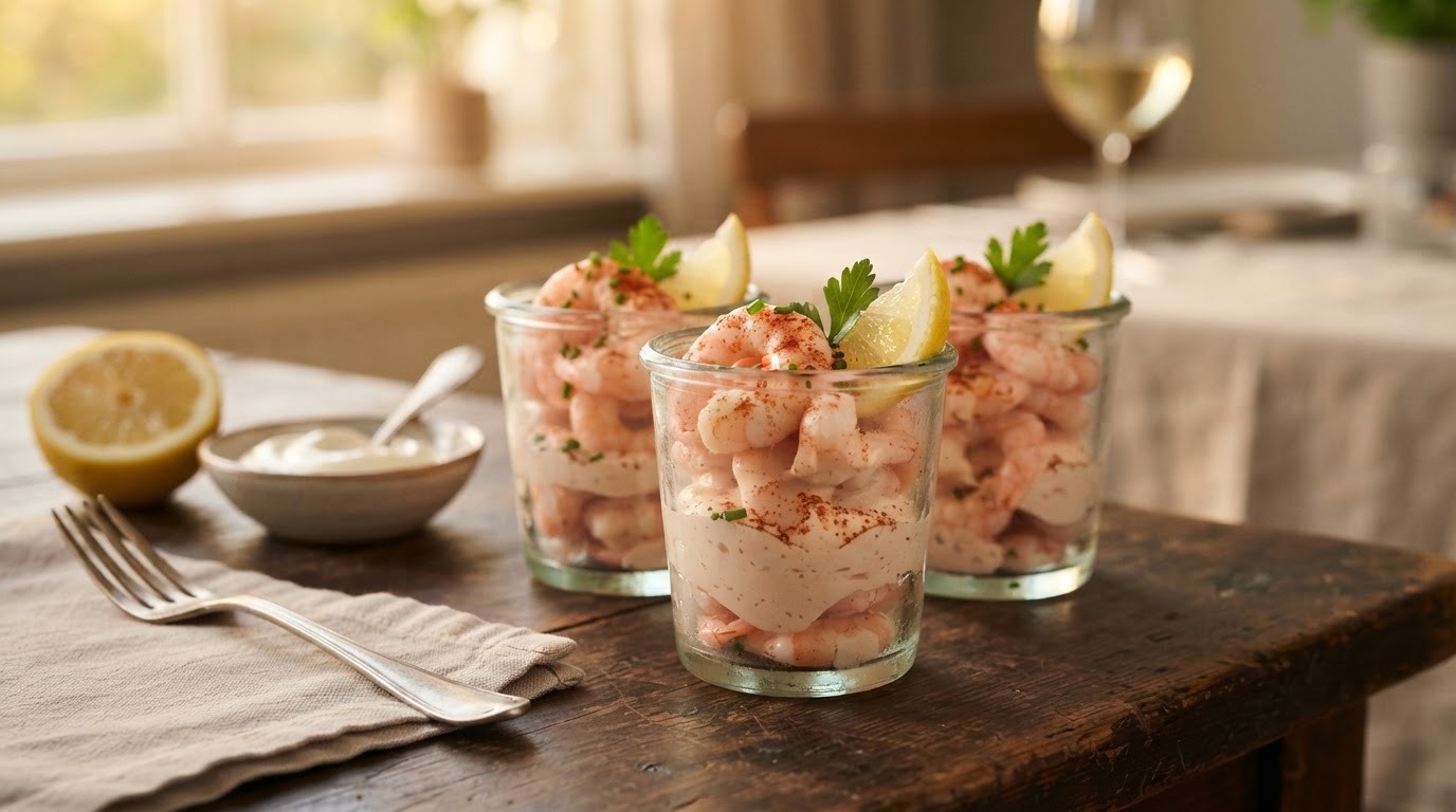 Garnalencocktail met creme fraiche