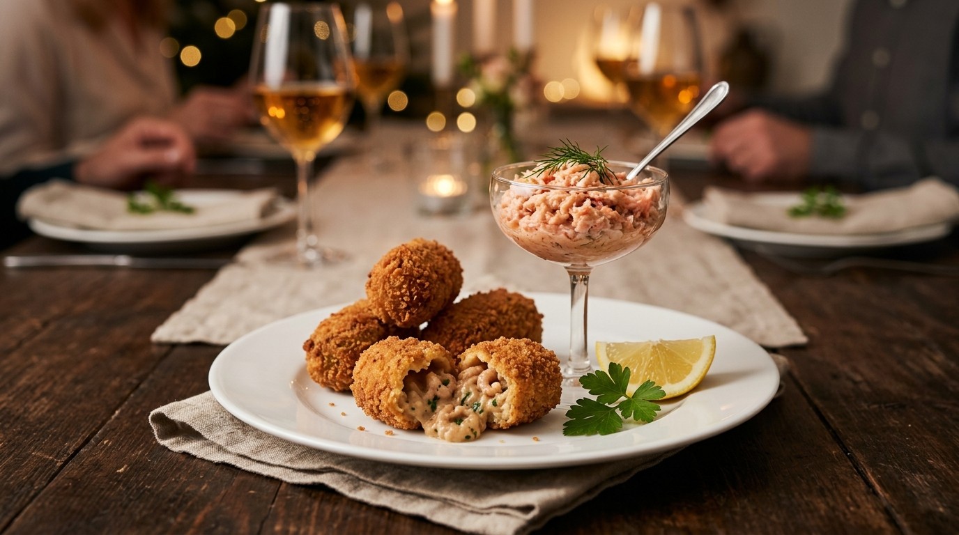Garnalenkroketjes met Krabcocktail