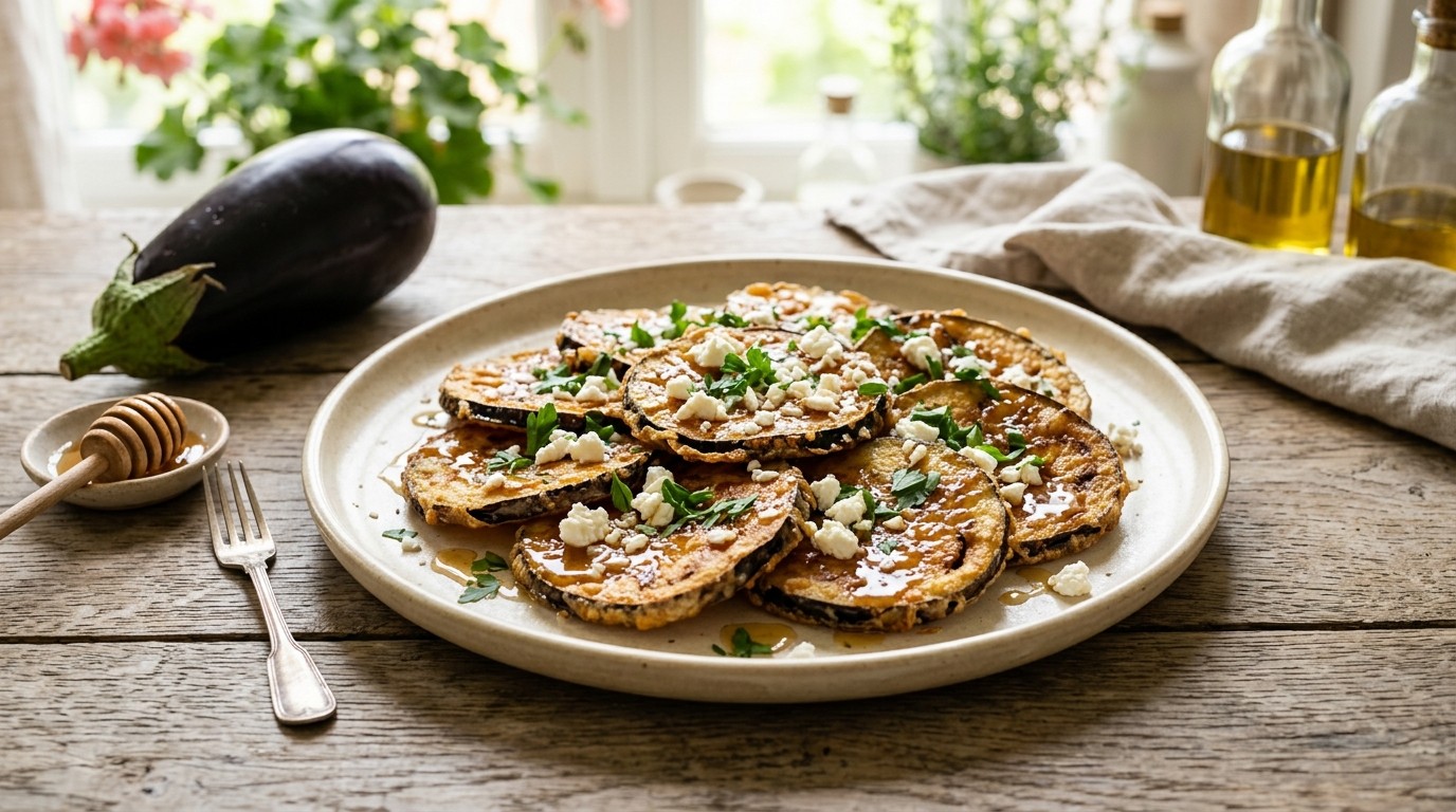 Gebakken aubergine